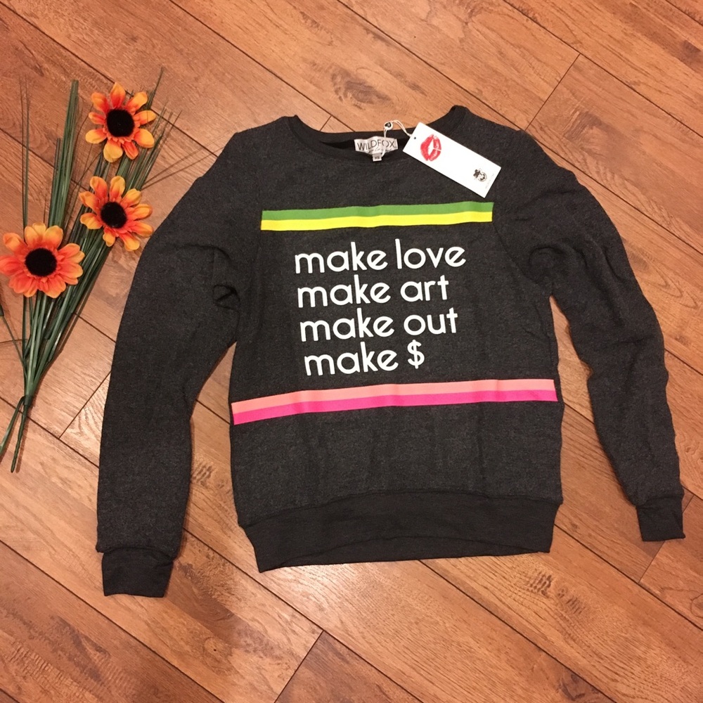 NWT Wildfox Make Love Sweater